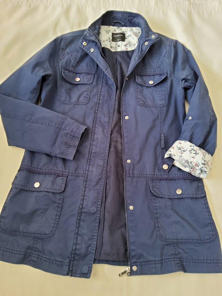 DeFacto Kadın Trençkot Lacivert M beden - Görsel 5