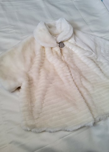 Beyaz Kürk Detaylı Kadın Kürk Ceket YENİ SIFIR - Görsel 7