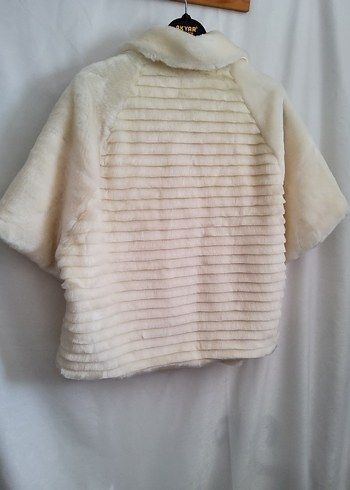 Beyaz Kürk Detaylı Kadın Kürk Ceket YENİ SIFIR - Görsel 2