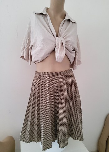 Zara Ekoseli Etek - Görsel 3