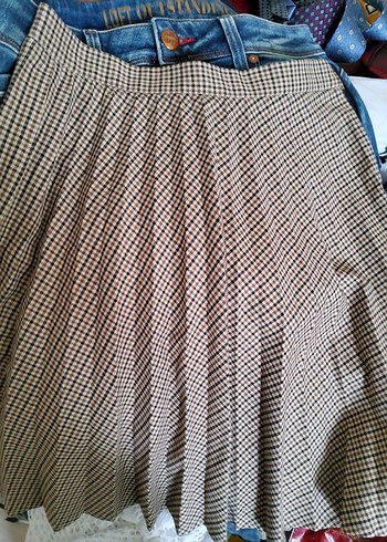 Zara Ekoseli Etek - Görsel 6