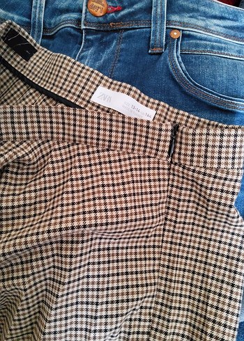 Zara Ekoseli Etek - Görsel 11