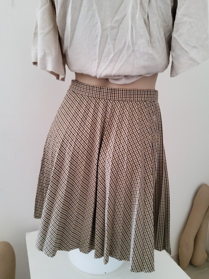 Zara Ekoseli Etek - Görsel 2