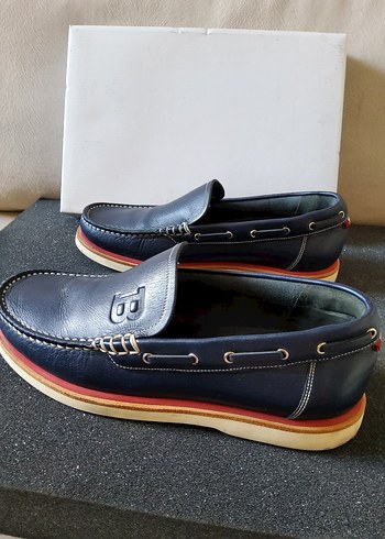 40 Beden mavi Renk Orijinal Bally Deri Loafer Ayakkabı 40