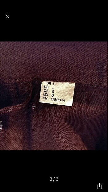 l Beden H&M kısa kot ceket