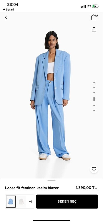 xs Beden mavi Renk mavi blazer ceket