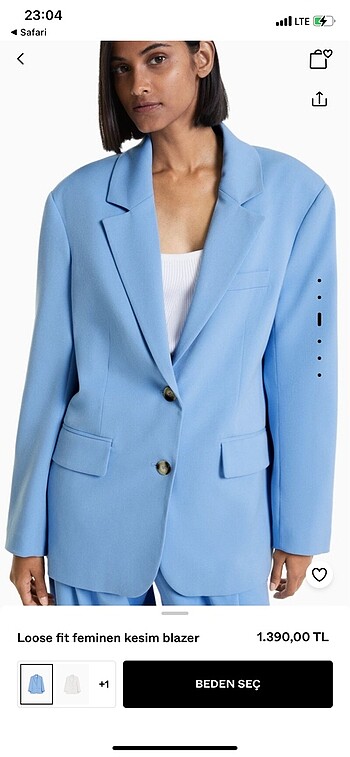 xs Beden mavi blazer ceket