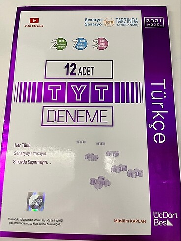 ÜçDörtBeş TYT Türkçe 12 Deneme