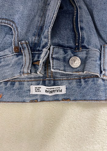 34 Beden mavi Renk Pull Bear Mavi Denim Kadın Mom Jean