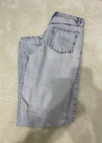 Buz rengi Geniş Kesim Kadın Denim Pantolon