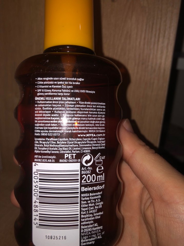 Nivea Sun Karoten Güneş Yağı 200 ml - Görsel 5