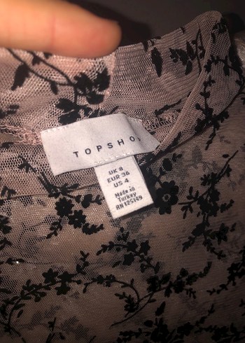 Dantel Detaylı Transparan Tül Bluz - Görsel 5