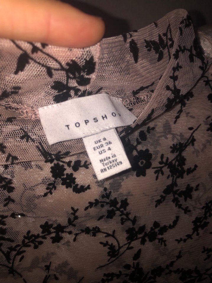 Dantel Detaylı Transparan Tül Bluz - Görsel 5