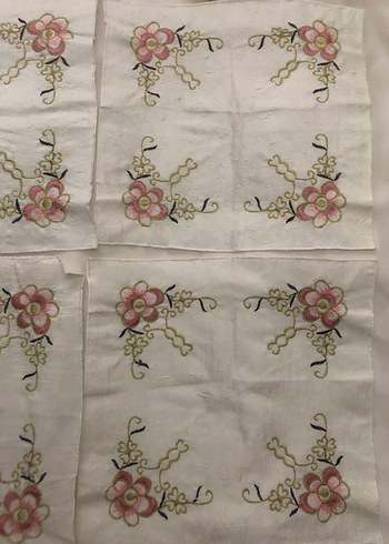 Nakışlı Beyaz Fiskos Raf Örtüsü - Görsel 4