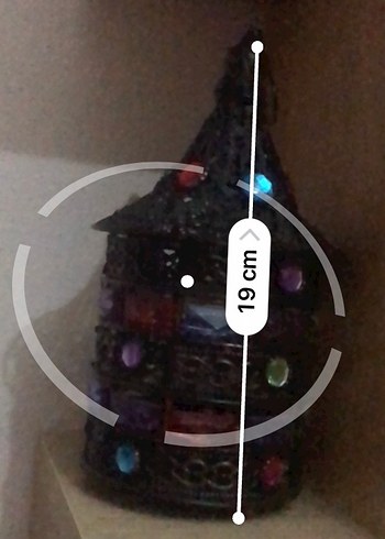 Renkli Taşlı Eskitme Metal Mumluk - Görsel 5