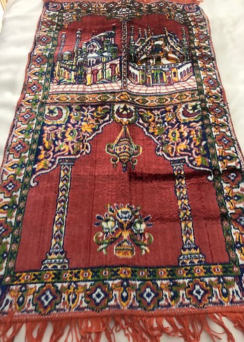 Renkli İşlemeli Geleneksel Halı Kilim Seccade - Görsel 3