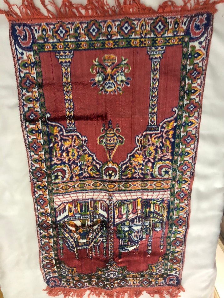 Renkli İşlemeli Geleneksel Halı Kilim Seccade - Görsel 5