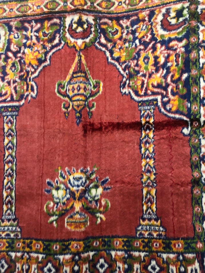 Renkli İşlemeli Geleneksel Halı Kilim Seccade - Görsel 4