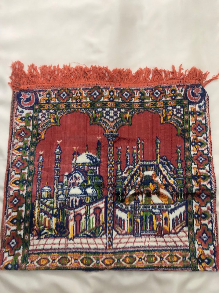 Renkli İşlemeli Geleneksel Halı Kilim Seccade - Görsel 2