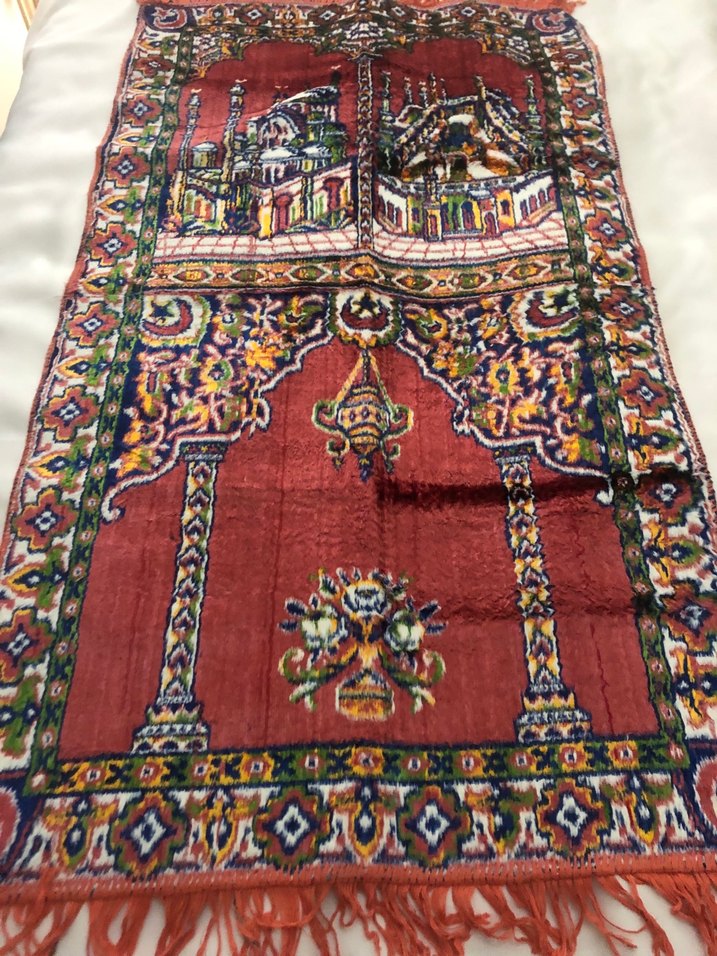 Renkli İşlemeli Geleneksel Halı Kilim Seccade - Görsel 3