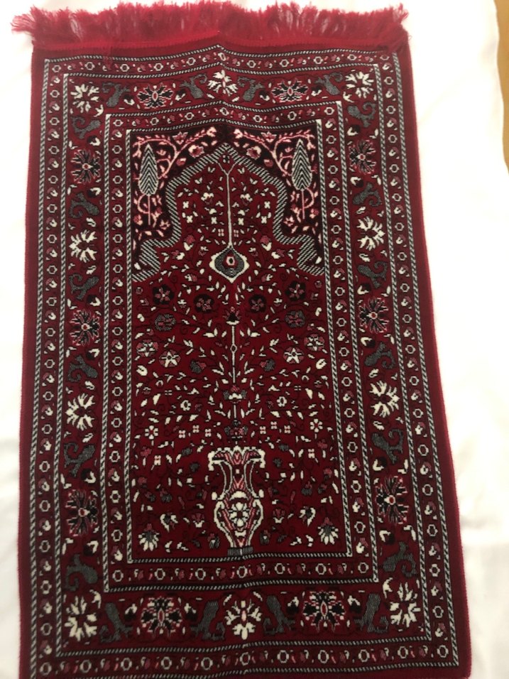 Bordo Nakışlı  Halı Kilim Seccade - Görsel 5