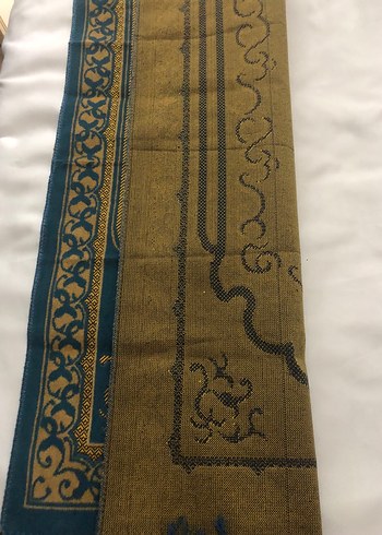 İşlemeli Koyu Turkuaz Halı Seccade - Görsel 6