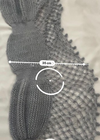 Gri Örgü Kadın Şal - Görsel 7