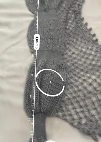 Gri Örgü Kadın Şal - Görsel 8