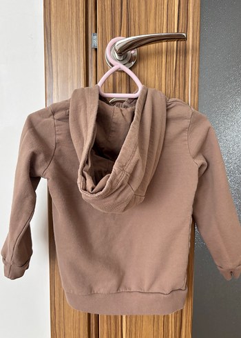 H&M Kız Çocuk Bej Fermuarlı Sweatshirt