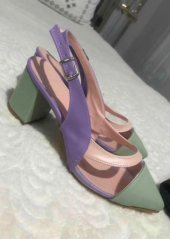 Pastel Renkli Kadın Topuklu - Görsel 2