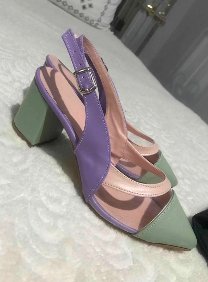 Pastel Renkli Kadın Topuklu - Görsel 2