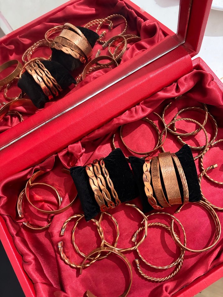 Saf bakır bileklik ve yüzük/ küpe modelleri - Görsel 2