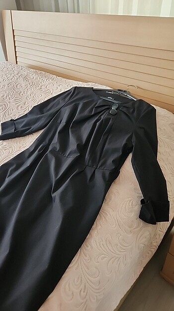 44 Beden siyah Renk Kumaş elbise