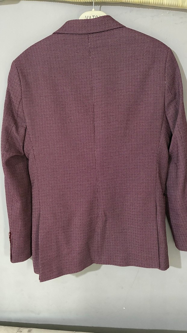 Bordo Düğmeli Erkek Yelek ve Ceket TAKIM - Görsel 5