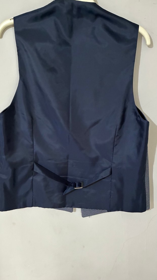 Düğmeli Gri Erkek Yelek ve Pantolon Takım - Görsel 2