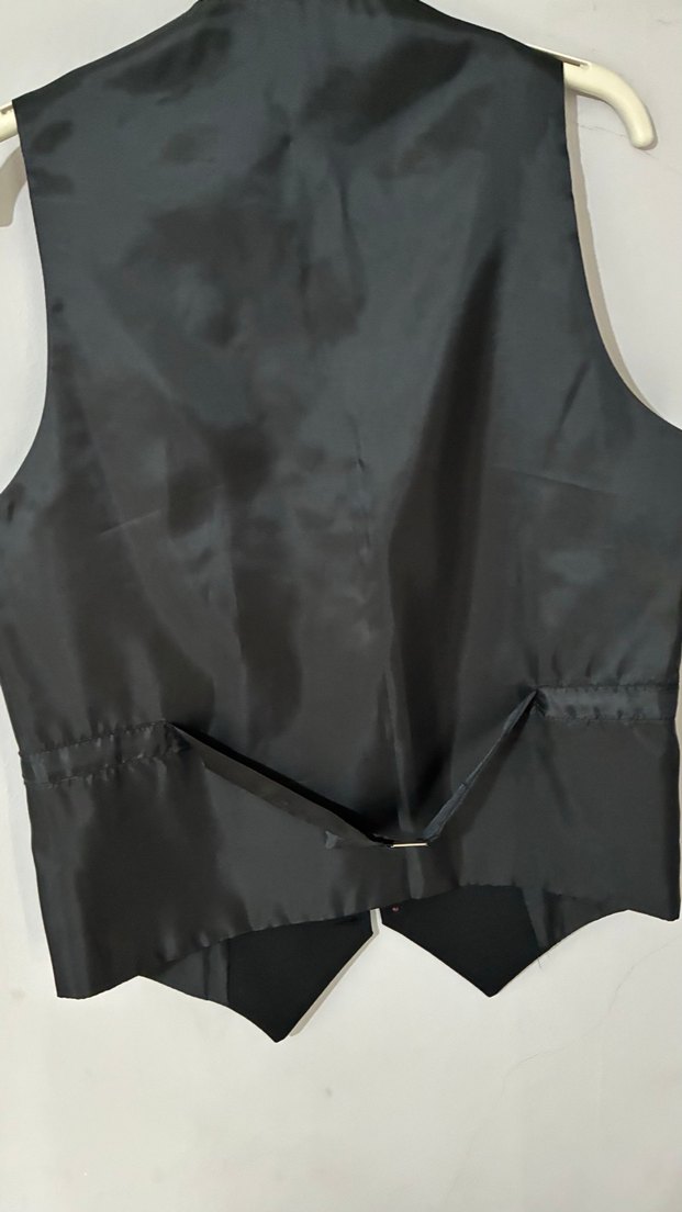 Erkek Siyah Klasik Düğmeli Yelek - Görsel 2