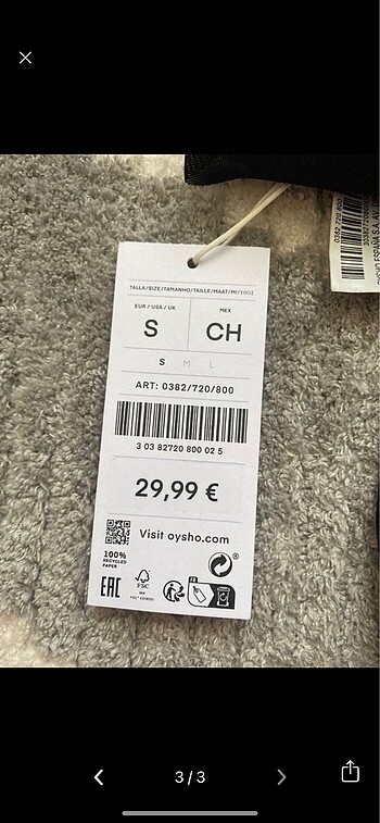 s Beden oysho transparan üst
