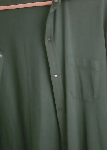 2xl Beden Düğmeli Yeşil Abbate Erkek Gömlek