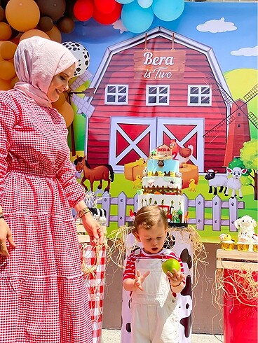 l Beden kırmızı Renk Kırmızı pötikare tesettür elbise