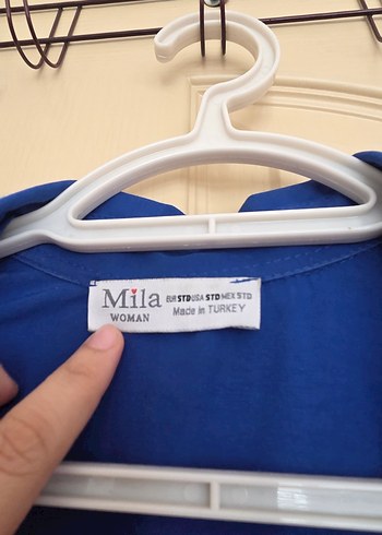 Saks mavisi gömlek - Görsel 5