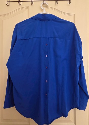 Saks mavisi gömlek - Görsel 3