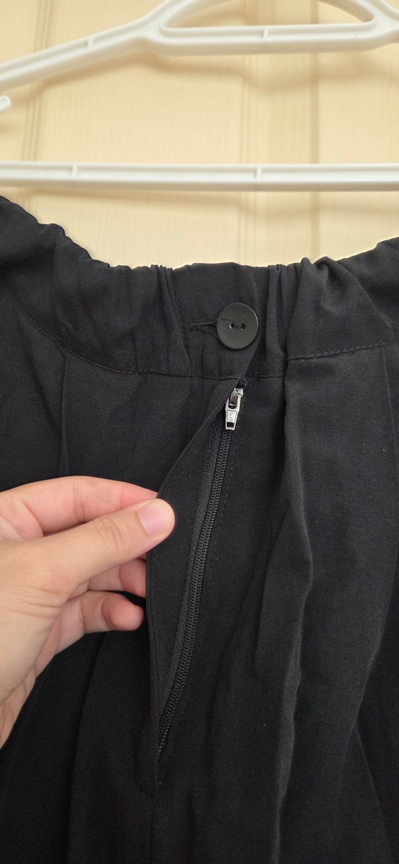 Kadın Siyah Uzun Paraşüt Kumaş Etek - Görsel 2