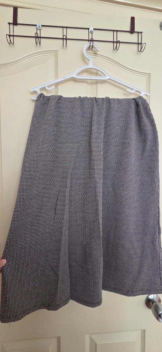 Gri kahve desenli etek - Görsel 3