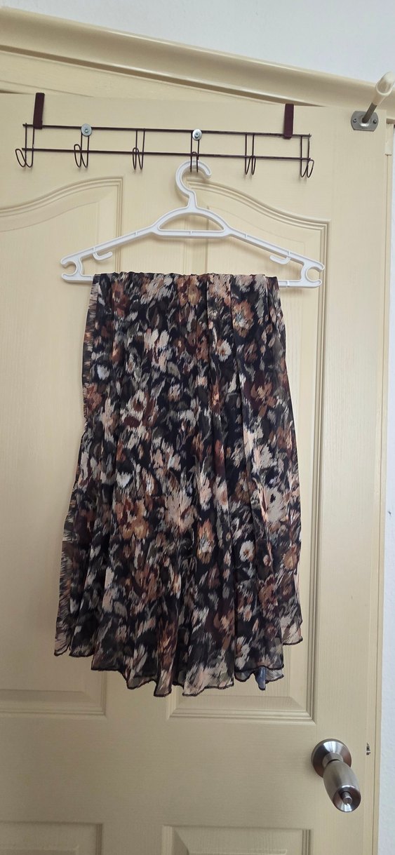 Çok Renkli Pileli Uzun Etek - Görsel 5