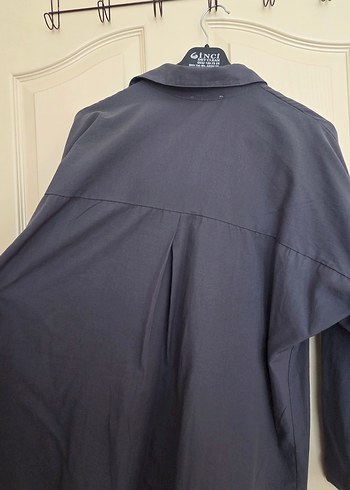 Düğmeli Gri Kadın Gömlek - Görsel 7