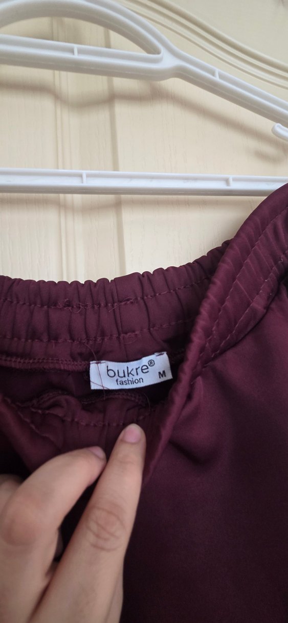 Bordo Uzun Salaş Kadın Etek - Görsel 4