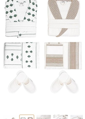 Ecocotton imre Bornoz ve Terlik Seti
