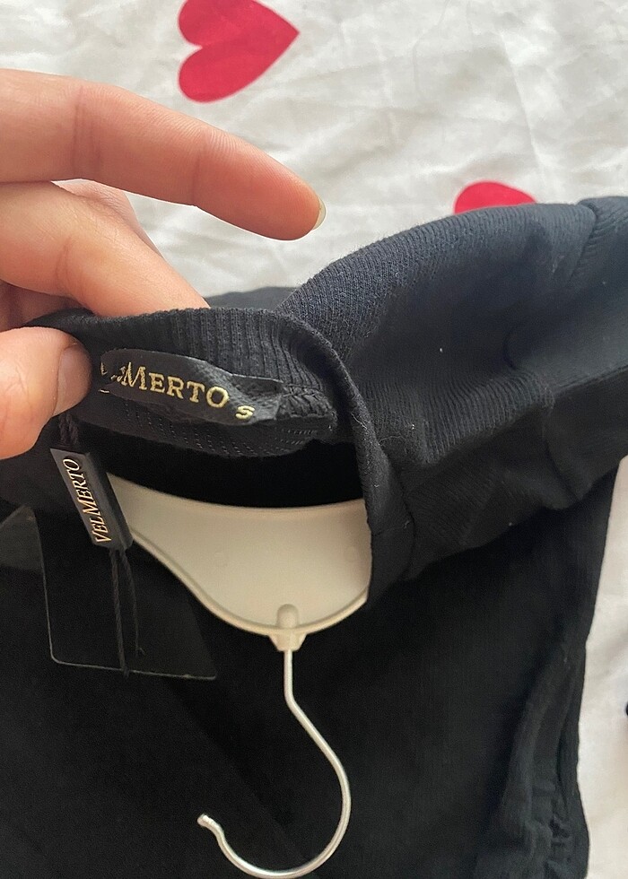 Siyah triko elbise - Görsel 4