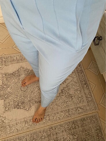 Bebe mavisi kumaş pantolon - Görsel 2