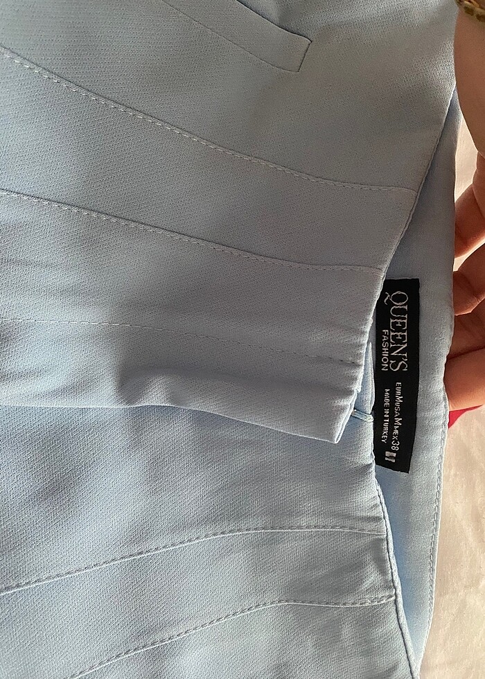 Bebe mavisi kumaş pantolon - Görsel 4